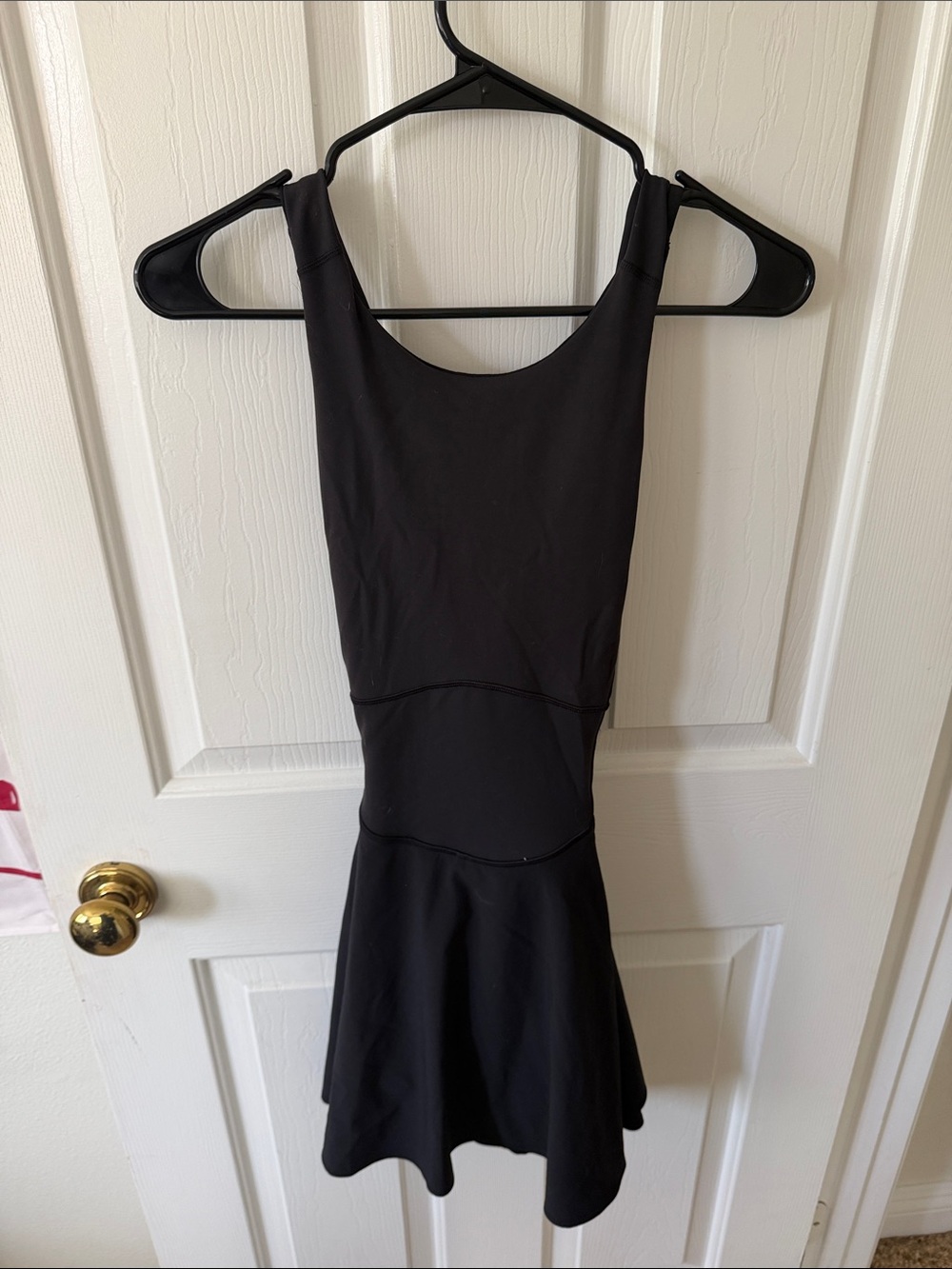 lululemon athletica Black Scoop-Neck Fit-and-Flare Mini Dress